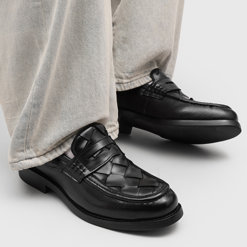 Men handmade woven penny loafe - Men Formal Wear Summer 评论和价格