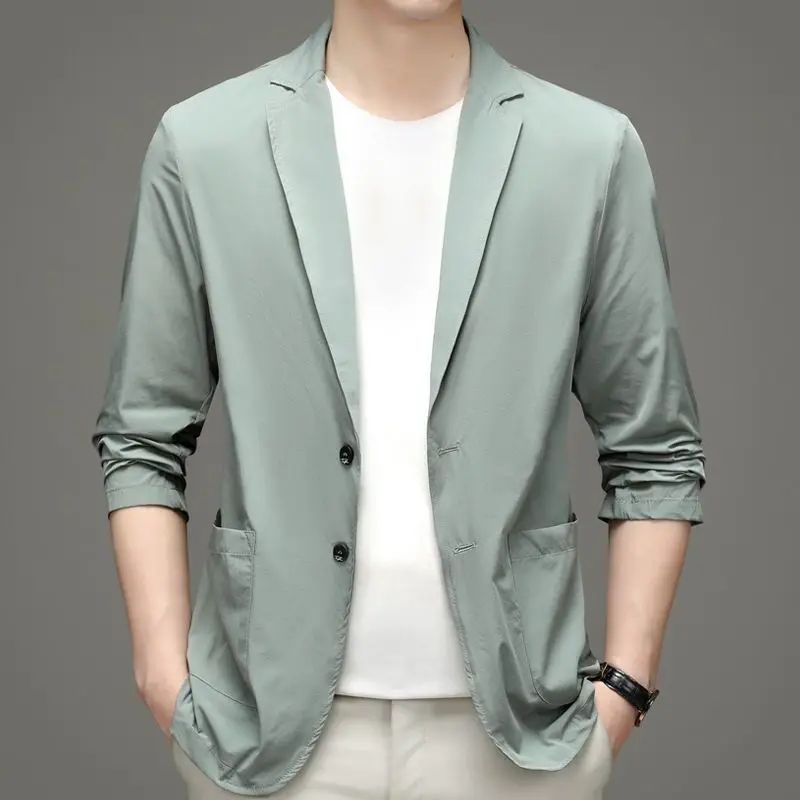 New Summer Men Thin Blazers Bu - Men Formal Wear Summer 评论和价格