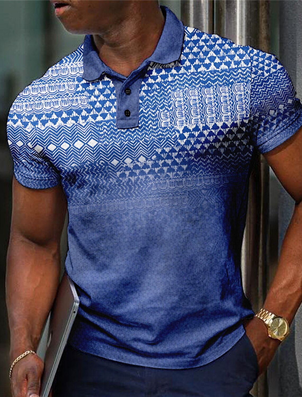 Fashion Men's Plaid Polo Shirt - Men'S Polo Formal Wear 评论和价格