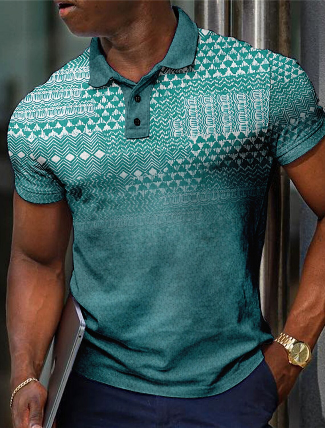 Fashion Men's Plaid Polo Shirt - Men'S Polo Formal Wear 评论和价格