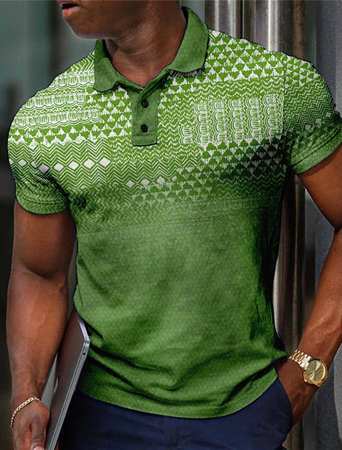 Fashion Men's Plaid Polo Shirt - Men'S Polo Formal Wear 评论和价格