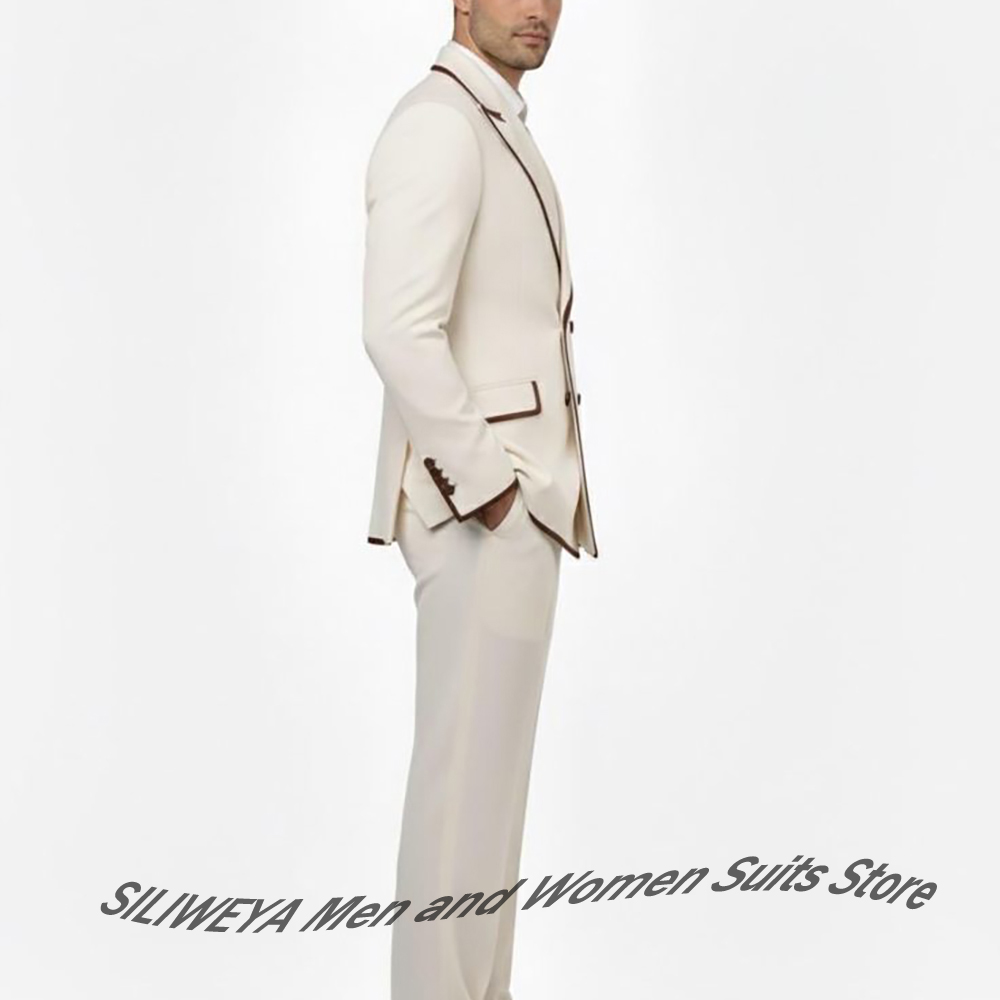 Stylish Men's Double-Breasted  - Men Formal Wear Brown 评论和价格