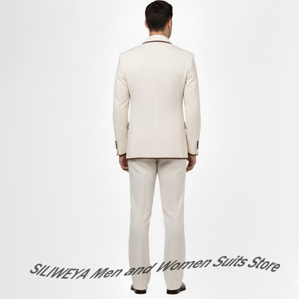 Stylish Men's Double-Breasted  - Men Formal Wear Brown 评论和价格