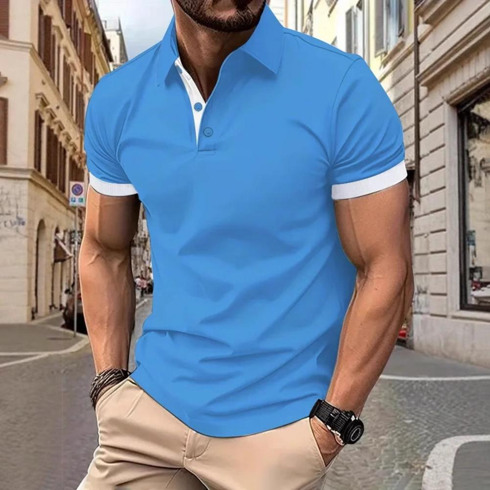 Men Tops Lapel Short Sleeve Ca - Men'S Polo Formal Wear 评论和价格