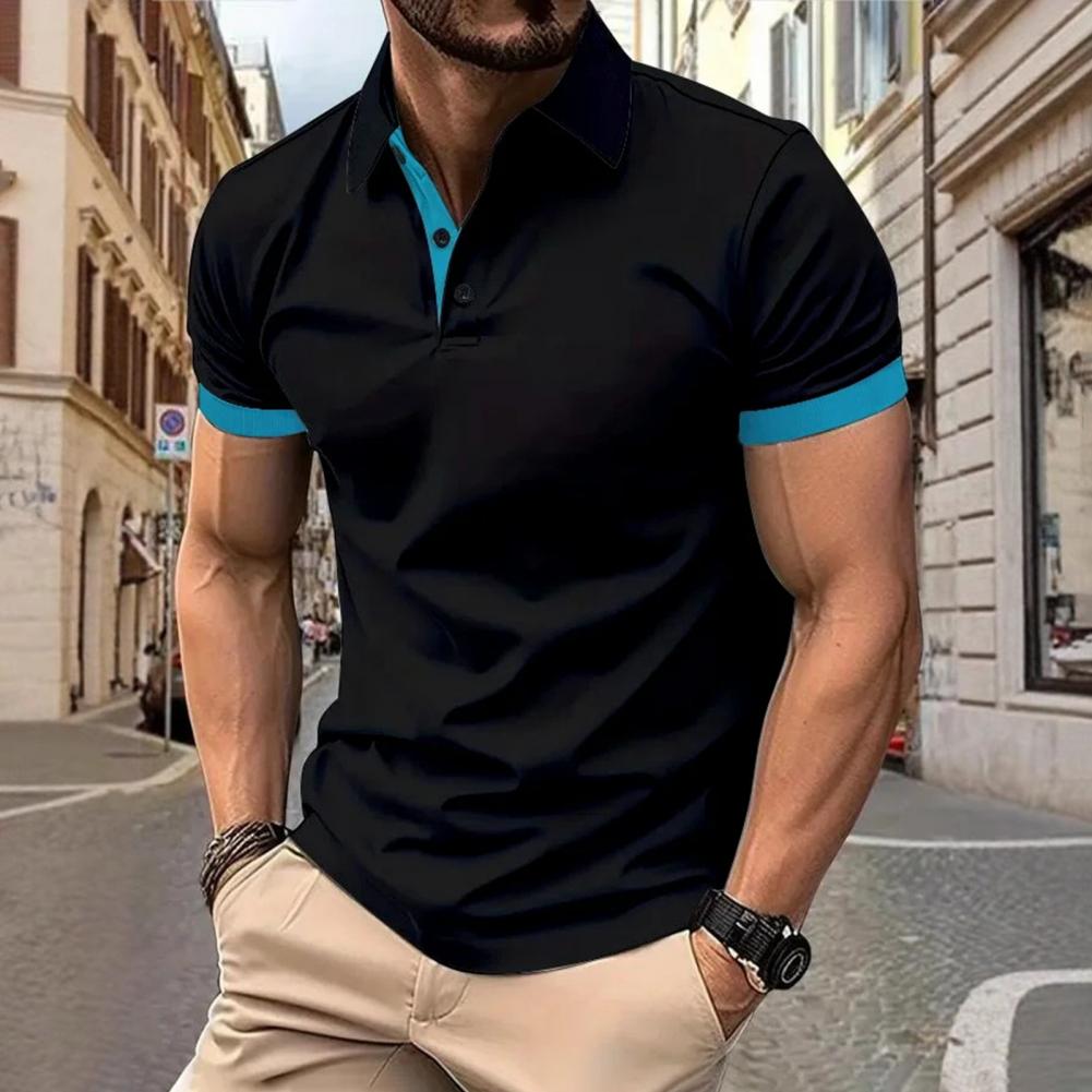 Men Tops Lapel Short Sleeve Ca - Men'S Polo Formal Wear 评论和价格