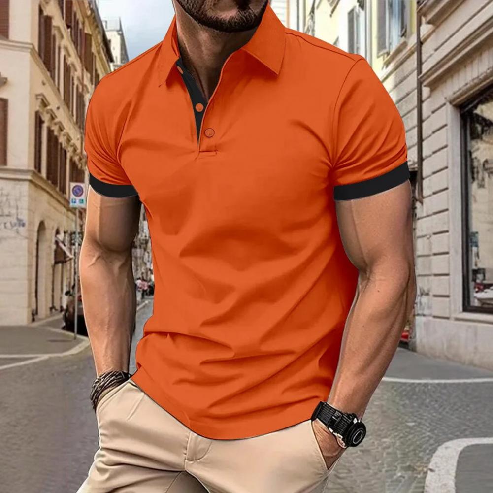 Men Tops Lapel Short Sleeve Ca - Men'S Polo Formal Wear 评论和价格
