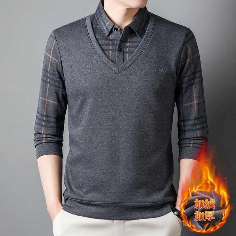 Men Fake Two Pieces Polo Shirt - Men'S Polo Formal Wear 评论和价格