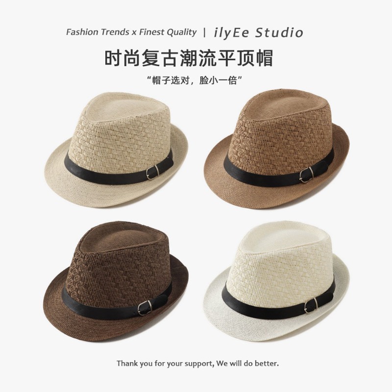 Men Summer Woven Straw Panama  - Men Formal Wear Summer 评论和价格